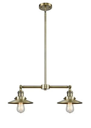 Innovations - 209-AB-M4AB - Two Light Island Pendant - Franklin Restoration - Antique Brass