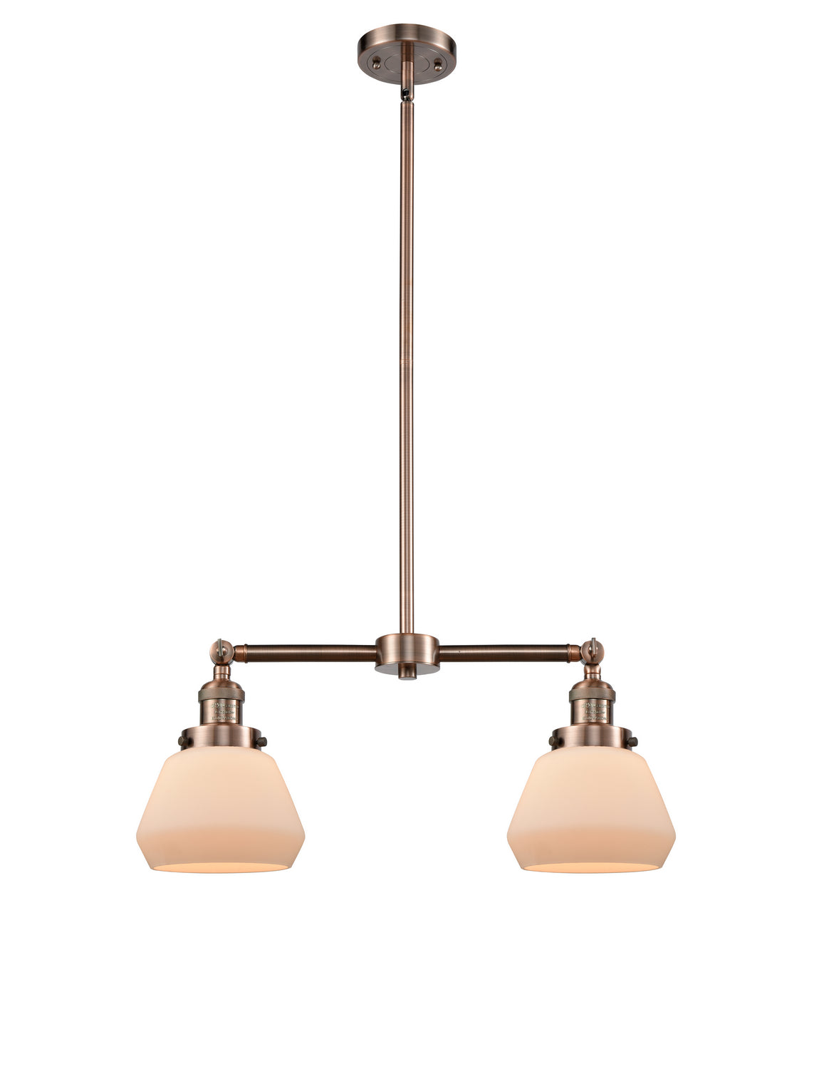 Innovations - 209-AC-G171 - Two Light Island Pendant - Franklin Restoration - Antique Copper