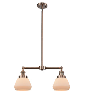 Innovations - 209-AC-G171 - Two Light Island Pendant - Franklin Restoration - Antique Copper