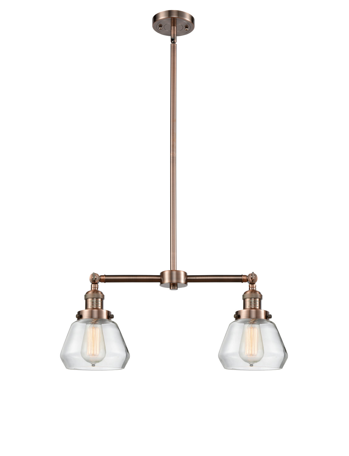 Innovations - 209-AC-G172 - Two Light Island Pendant - Franklin Restoration - Antique Copper