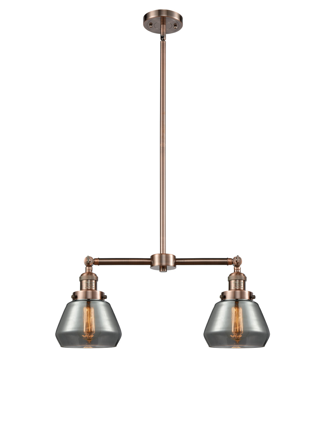 Innovations - 209-AC-G173 - Two Light Island Pendant - Franklin Restoration - Antique Copper