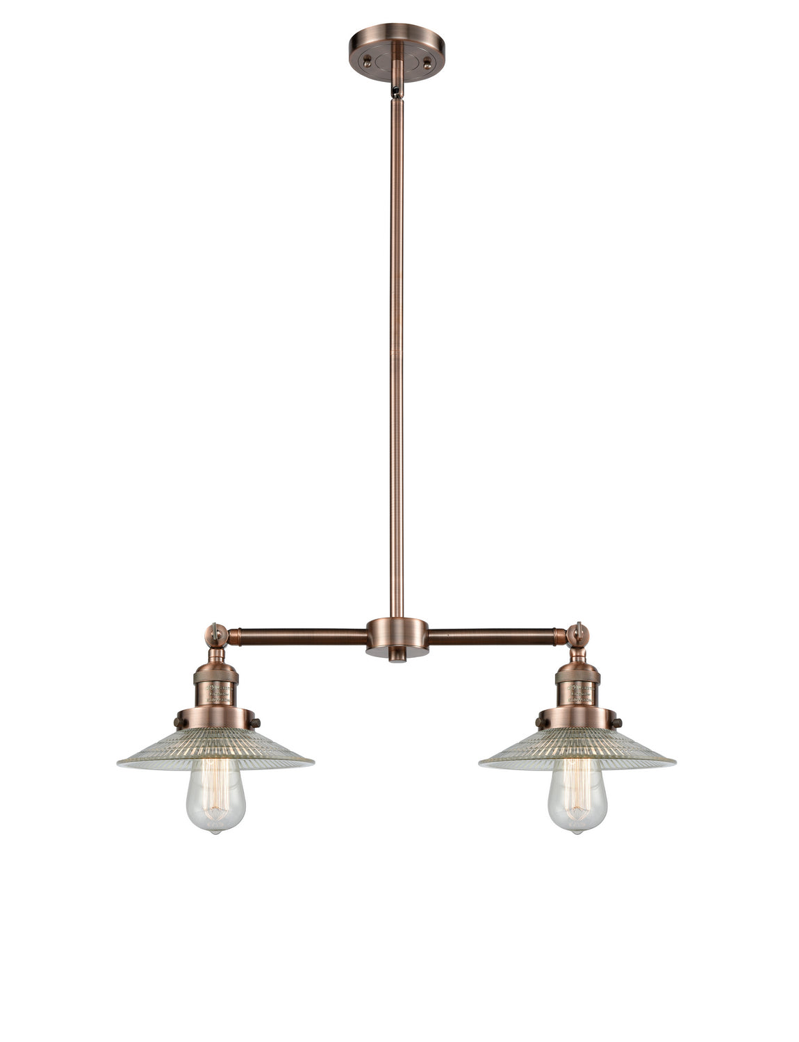 Innovations - 209-AC-G2 - Two Light Island Pendant - Franklin Restoration - Antique Copper