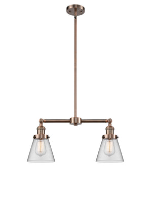 Innovations - 209-AC-G62 - Two Light Island Pendant - Franklin Restoration - Antique Copper