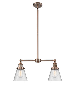 Innovations - 209-AC-G64 - Two Light Island Pendant - Franklin Restoration - Antique Copper