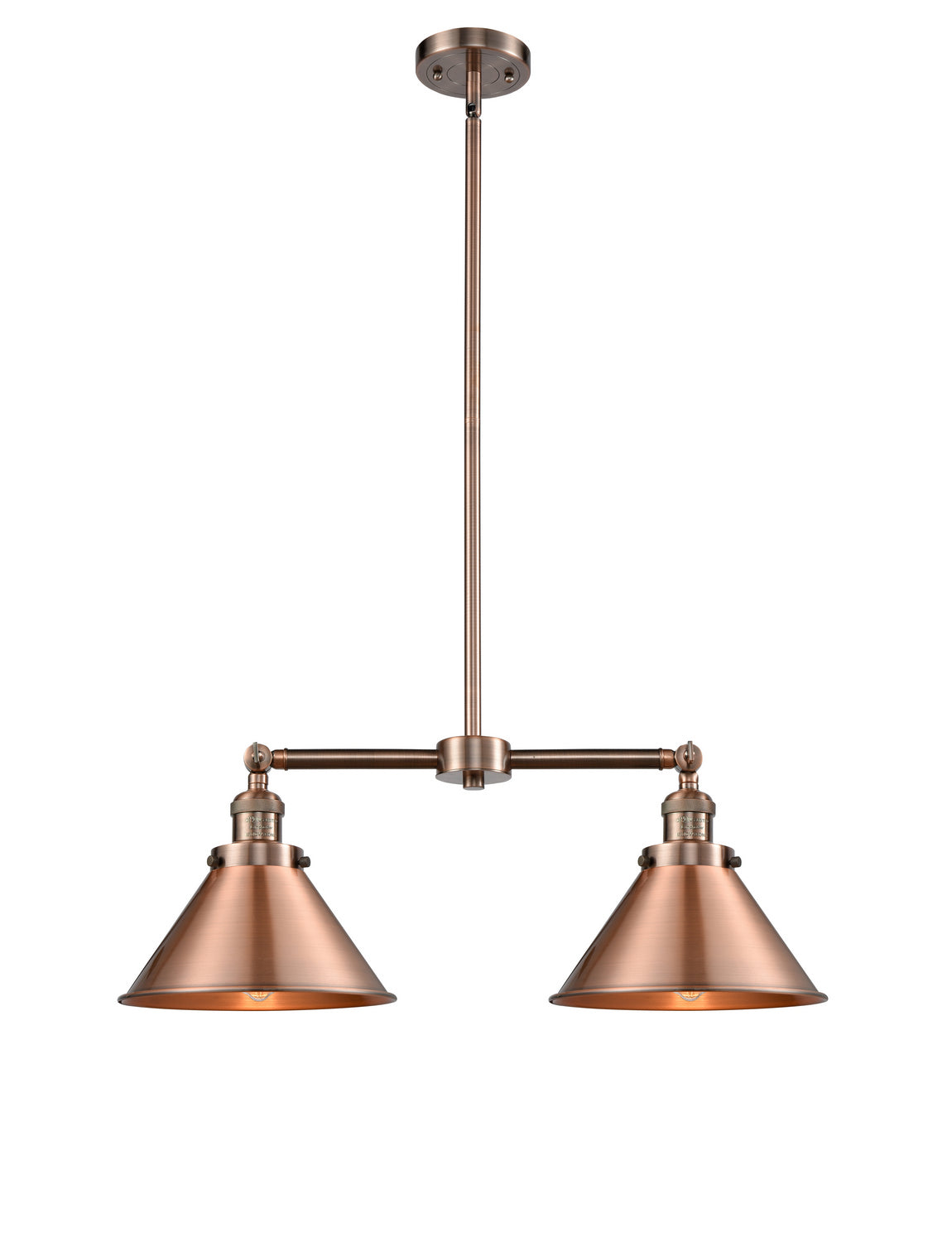 Innovations - 209-AC-M10-AC - Two Light Island Pendant - Franklin Restoration - Antique Copper