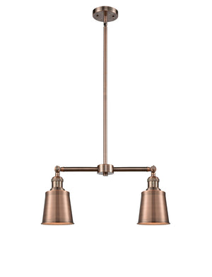 Innovations - 209-AC-M9-AC - Two Light Island Pendant - Franklin Restoration - Antique Copper