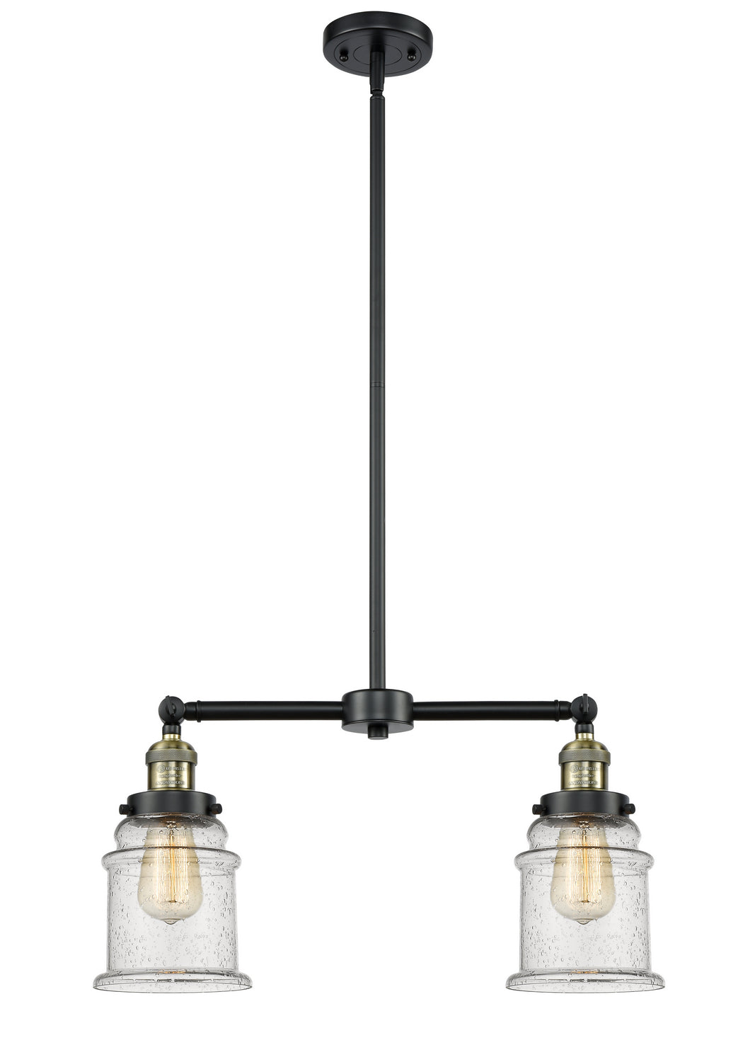 Innovations - 209-BAB-G184 - Two Light Island Pendant - Franklin Restoration - Black Antique Brass