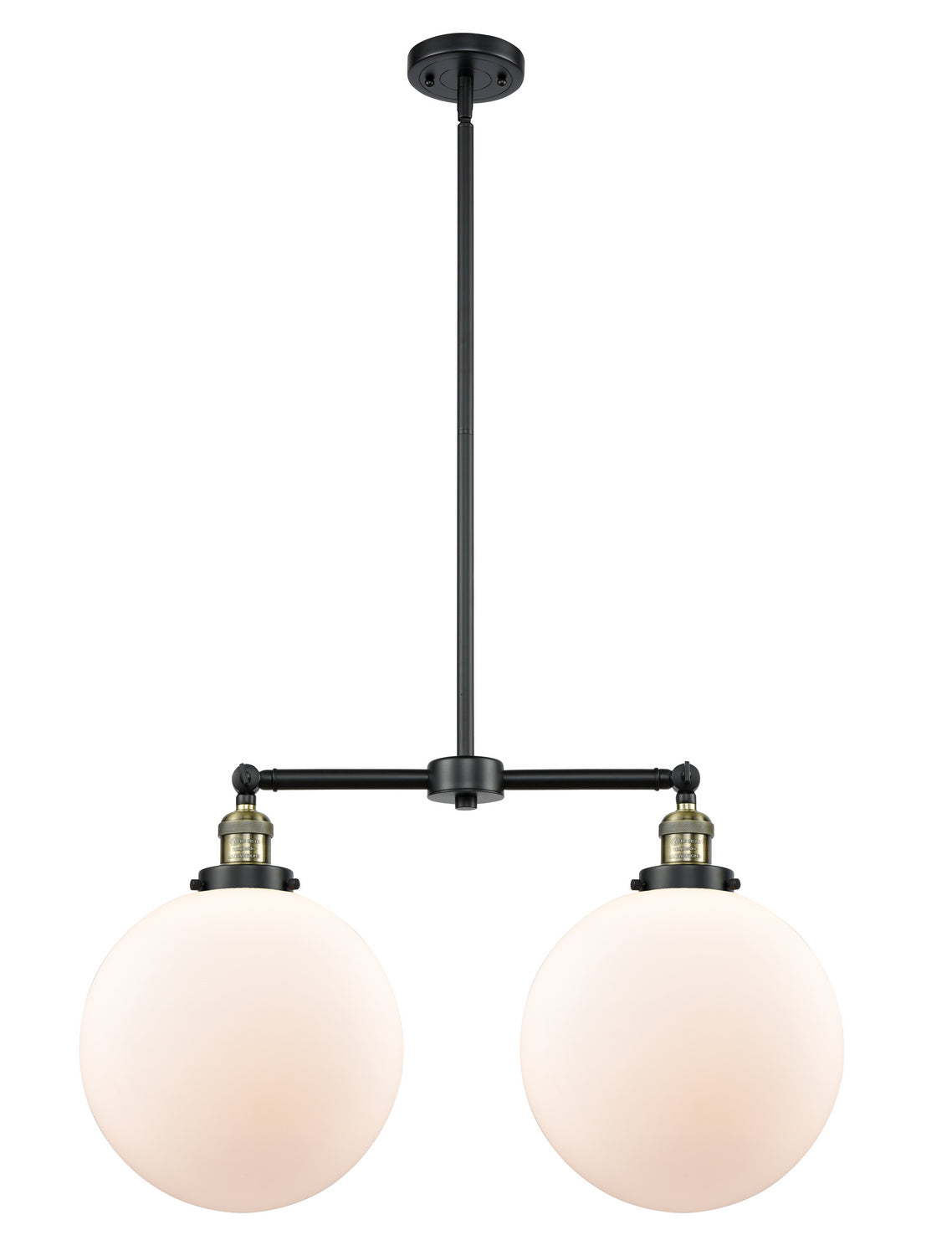 Innovations - 209-BAB-G201-12 - Two Light Island Pendant - Franklin Restoration - Black Antique Brass