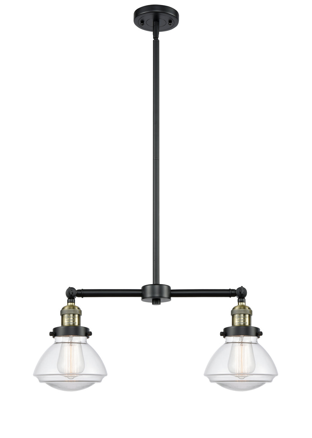 Innovations - 209-BAB-G322 - Two Light Island Pendant - Franklin Restoration - Black Antique Brass