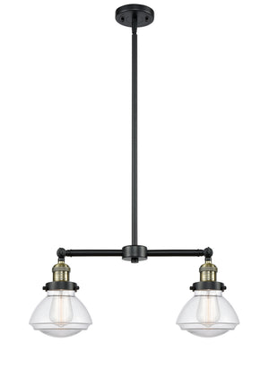 Innovations - 209-BAB-G322 - Two Light Island Pendant - Franklin Restoration - Black Antique Brass