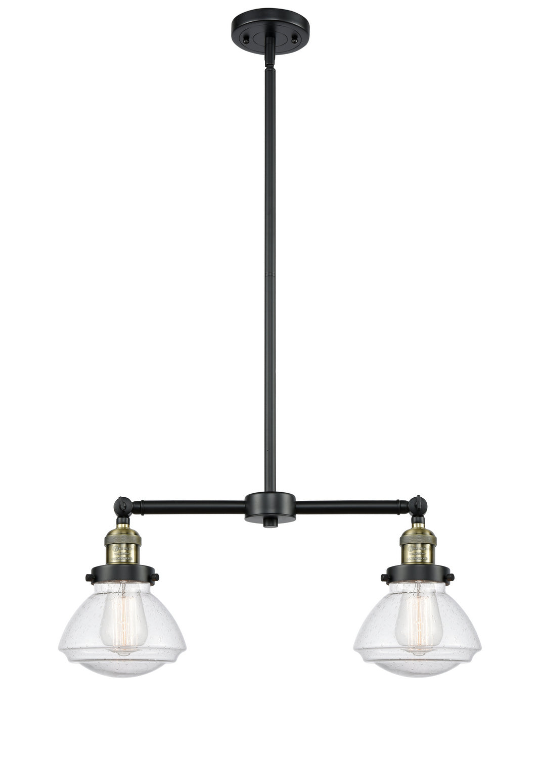 Innovations - 209-BAB-G324 - Two Light Island Pendant - Franklin Restoration - Black Antique Brass