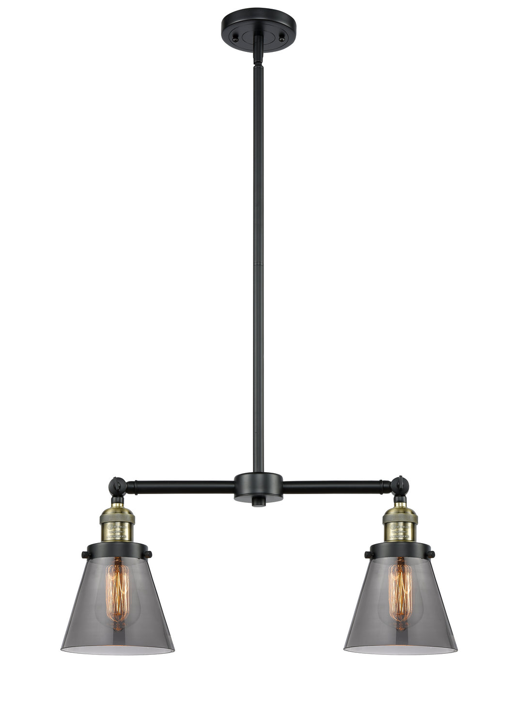 Innovations - 209-BAB-G63 - Two Light Island Pendant - Franklin Restoration - Black Antique Brass