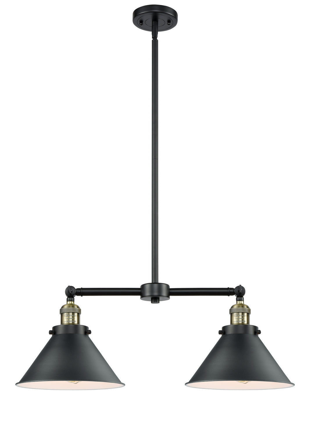 Innovations - 209-BAB-M10-BK - Two Light Island Pendant - Franklin Restoration - Black Antique Brass