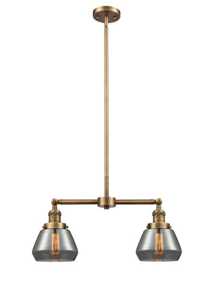 Innovations - 209-BB-G173 - Two Light Island Pendant - Franklin Restoration - Brushed Brass