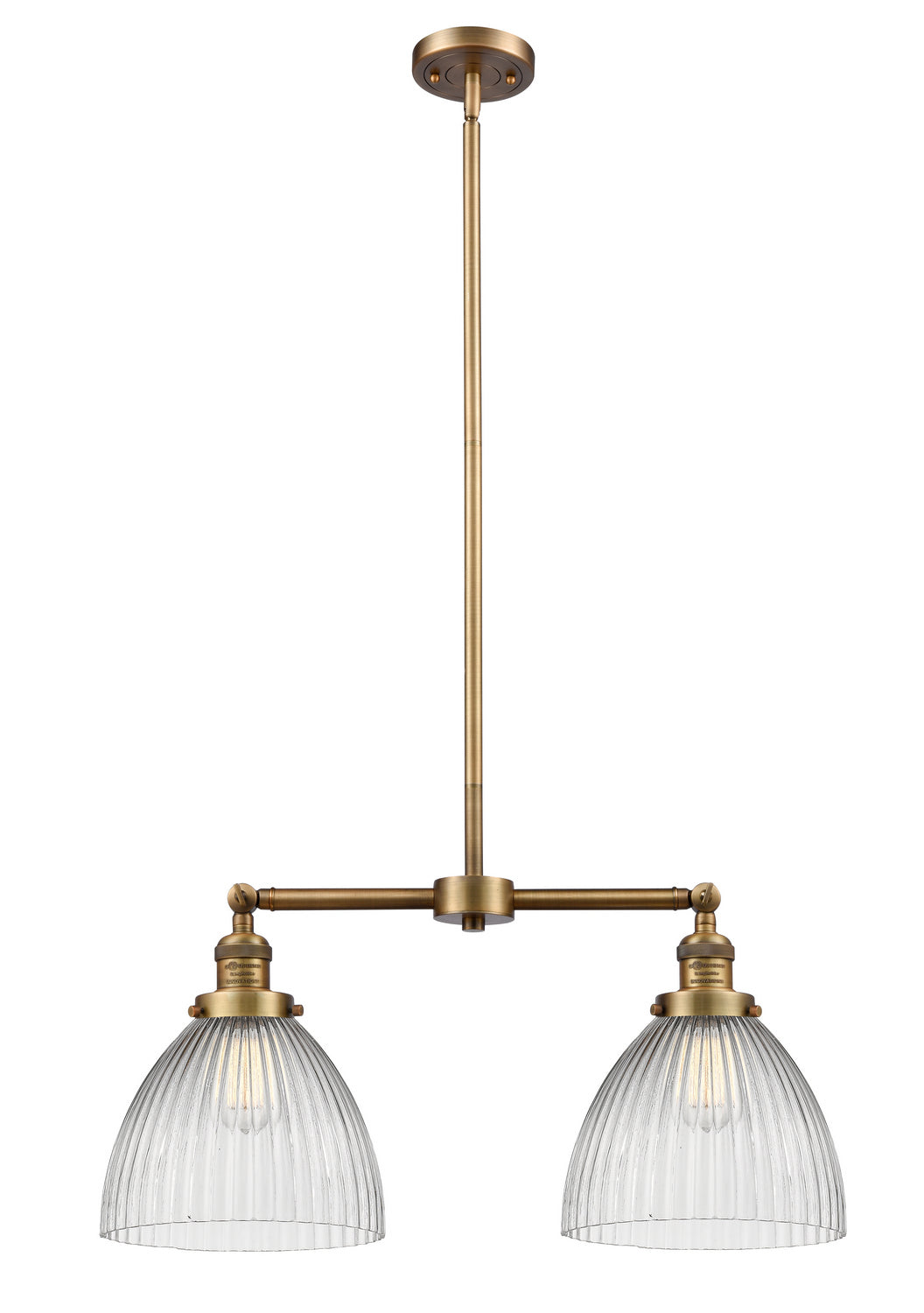 Innovations - 209-BB-G222 - Two Light Island Pendant - Franklin Restoration - Brushed Brass