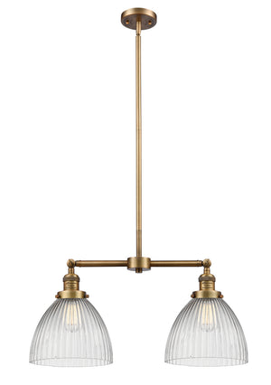 Innovations - 209-BB-G222 - Two Light Island Pendant - Franklin Restoration - Brushed Brass