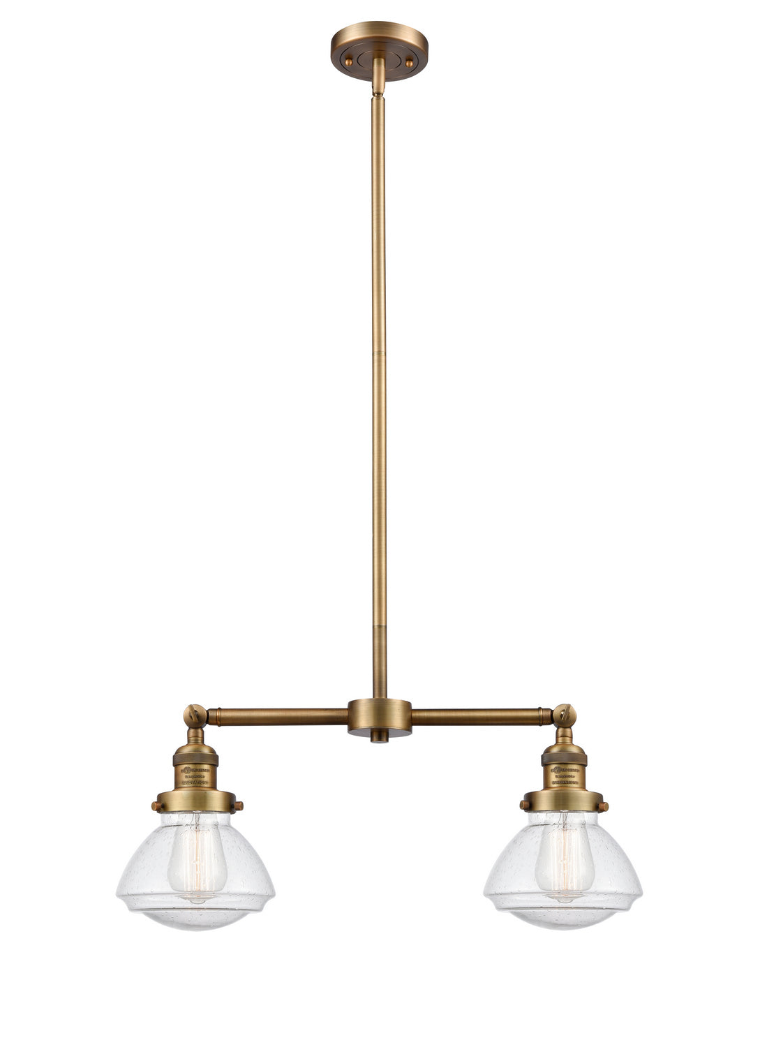 Innovations - 209-BB-G324 - Two Light Island Pendant - Franklin Restoration - Brushed Brass