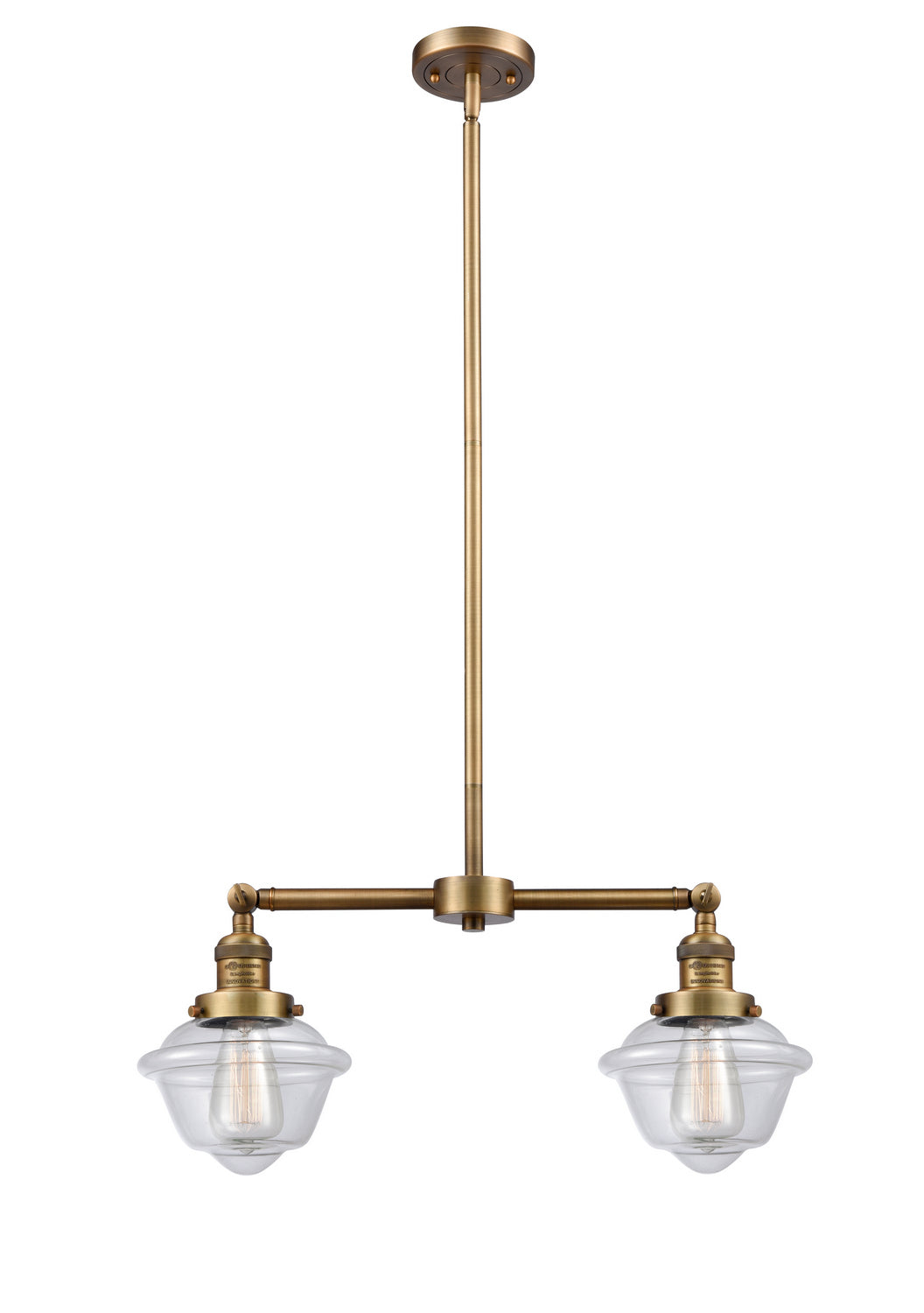 Innovations - 209-BB-G532 - Two Light Island Pendant - Franklin Restoration - Brushed Brass