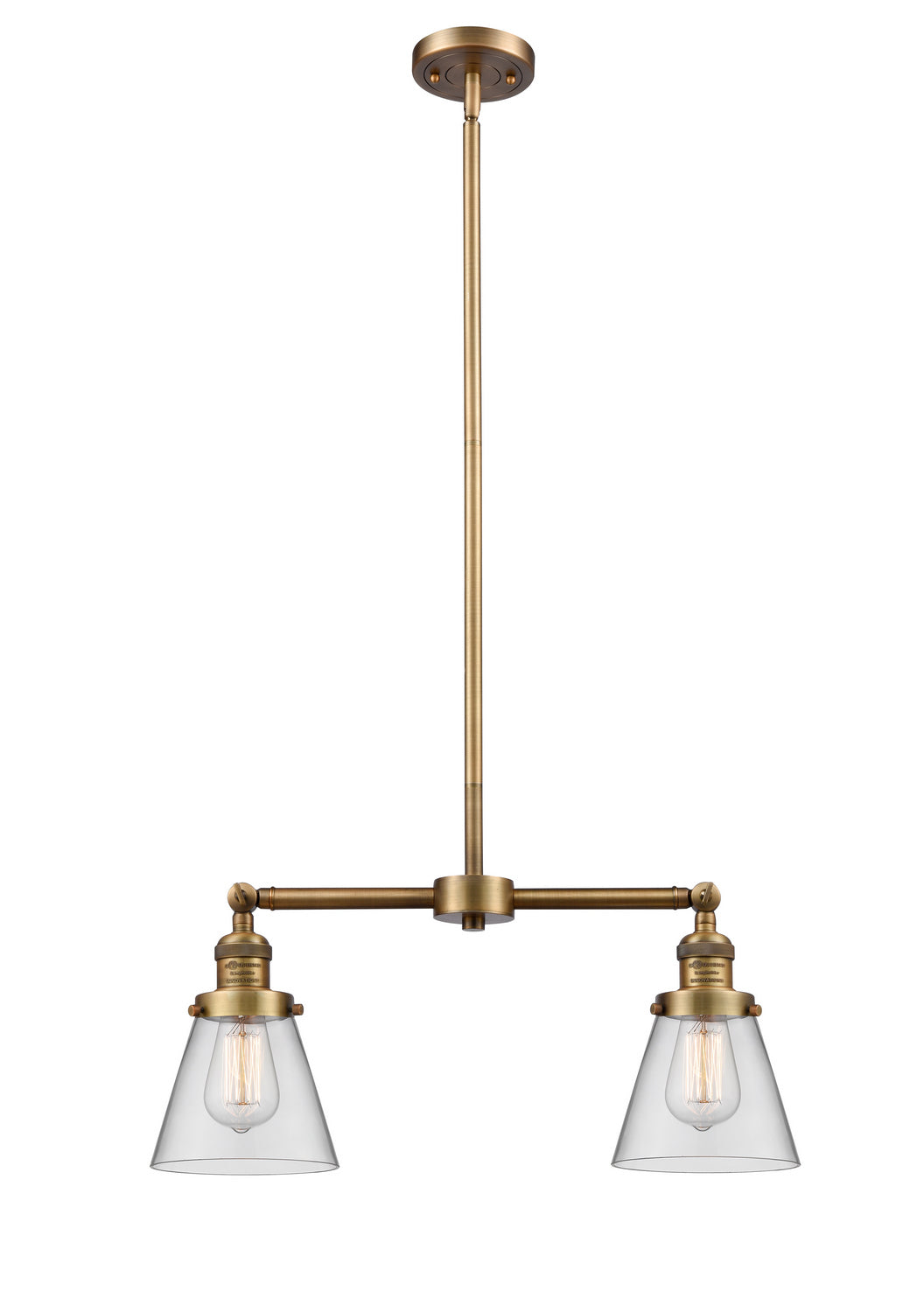 Innovations - 209-BB-G62 - Two Light Island Pendant - Franklin Restoration - Brushed Brass