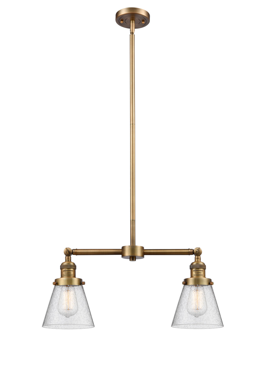 Innovations - 209-BB-G64 - Two Light Island Pendant - Franklin Restoration - Brushed Brass