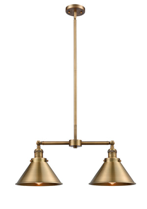 Innovations - 209-BB-M10-BB - Two Light Island Pendant - Franklin Restoration - Brushed Brass