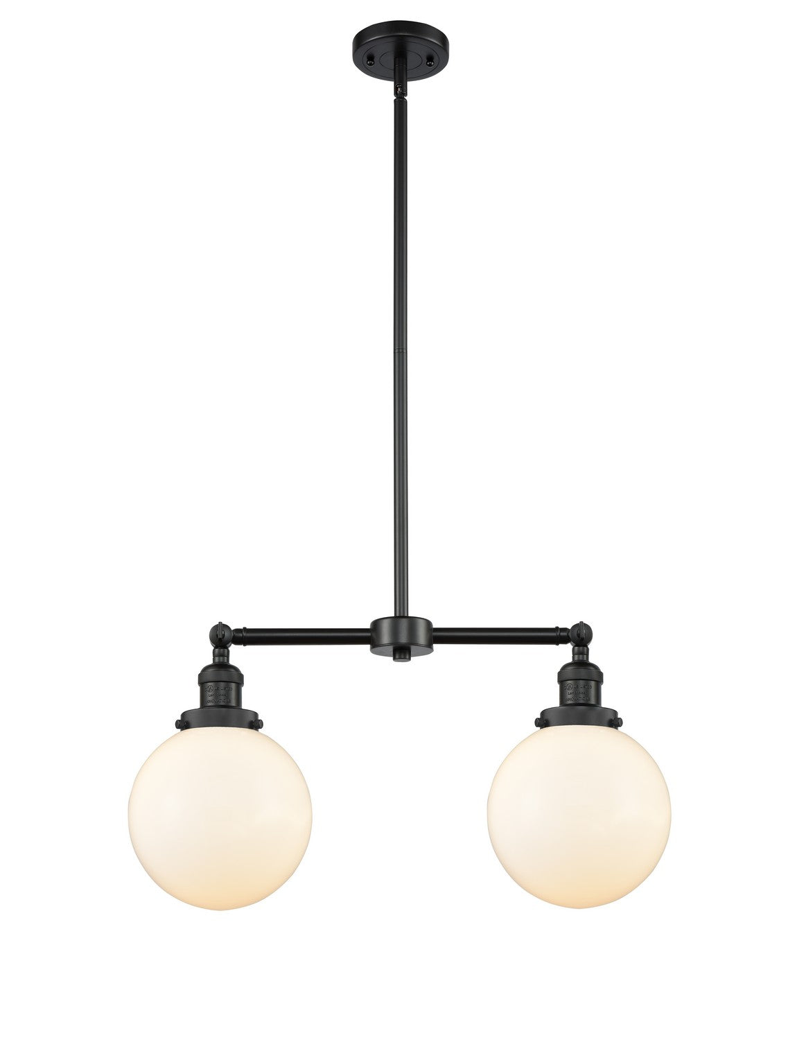 Innovations - 209-BK-G201-8-LED - LED Island Pendant - Franklin Restoration - Matte Black