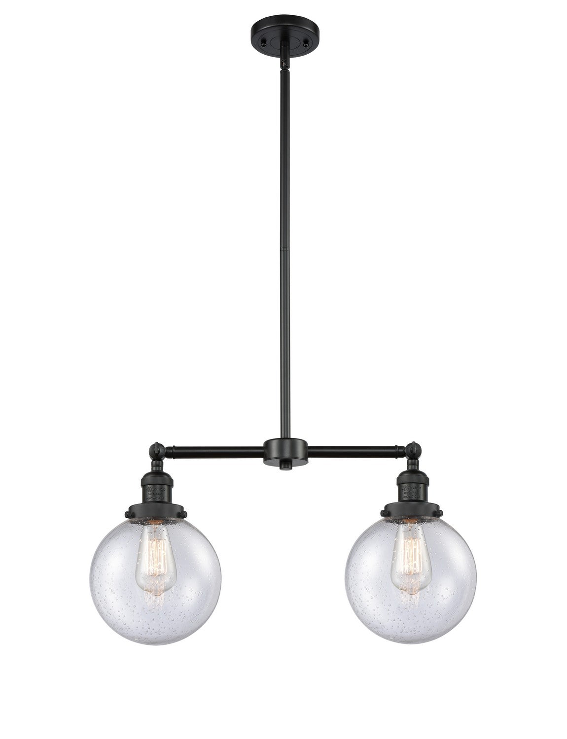 Innovations - 209-BK-G204-8-LED - LED Island Pendant - Franklin Restoration - Matte Black