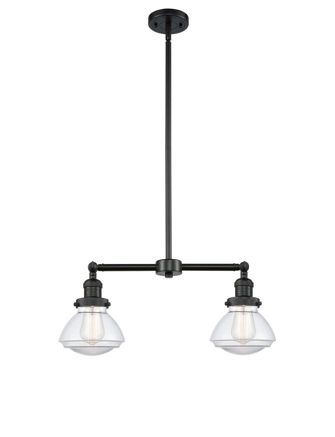 Innovations - 209-BK-G322 - Two Light Island Pendant - Franklin Restoration - Matte Black