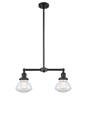 Innovations - 209-BK-G322 - Two Light Island Pendant - Franklin Restoration - Matte Black