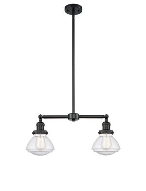 Innovations - 209-BK-G324 - Two Light Island Pendant - Franklin Restoration - Matte Black