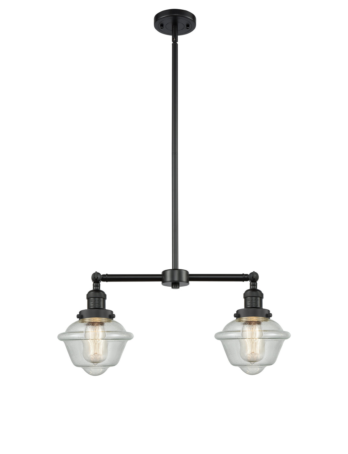 Innovations - 209-BK-G534 - Two Light Island Pendant - Franklin Restoration - Matte Black