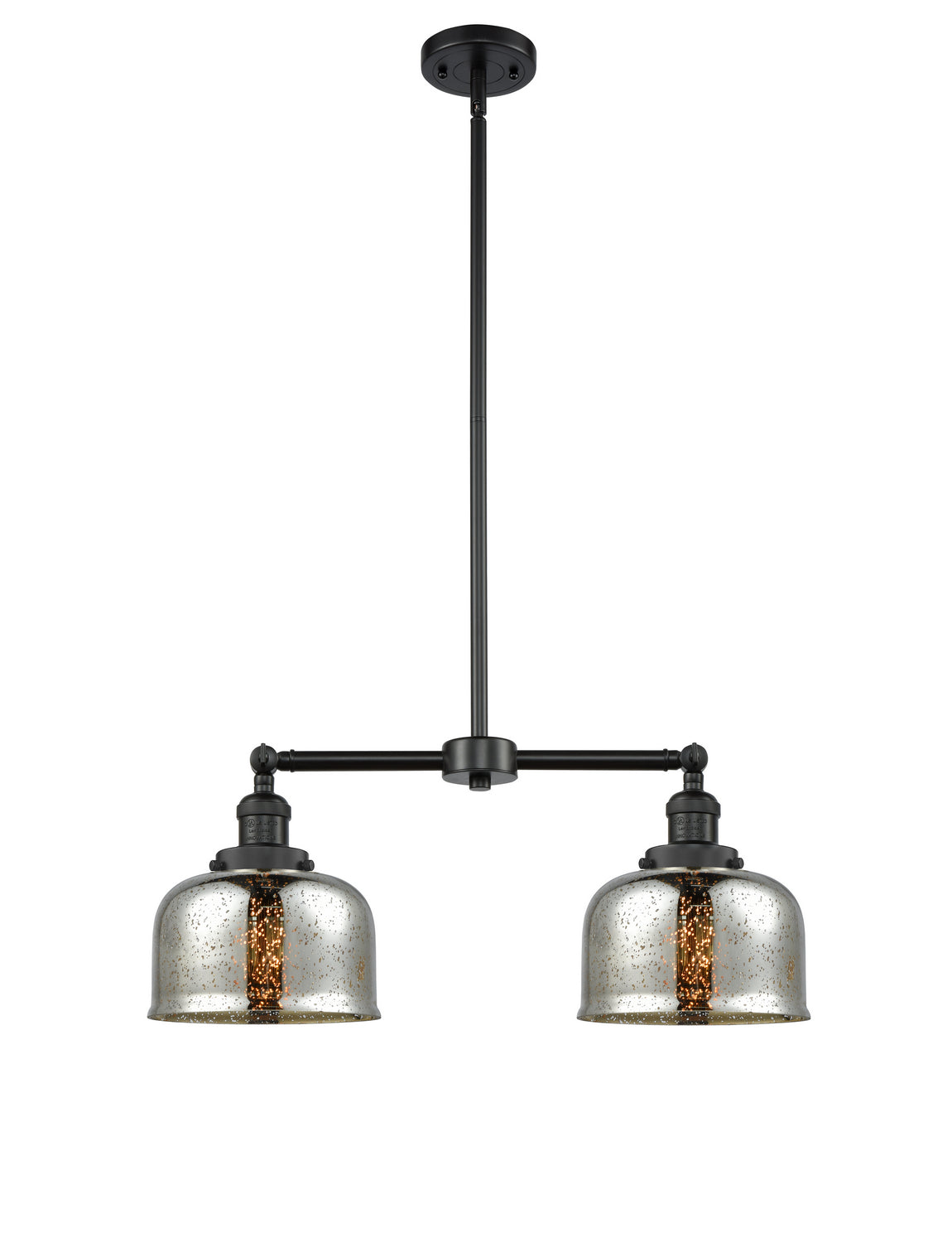 Innovations - 209-BK-G78 - Two Light Island Pendant - Franklin Restoration - Matte Black