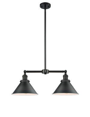 Innovations - 209-BK-M10-BK - Two Light Island Pendant - Franklin Restoration - Matte Black