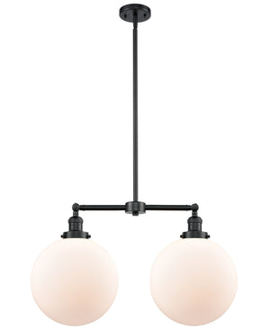 Innovations - 209-OB-G201-12 - Two Light Island Pendant - Franklin Restoration - Oil Rubbed Bronze