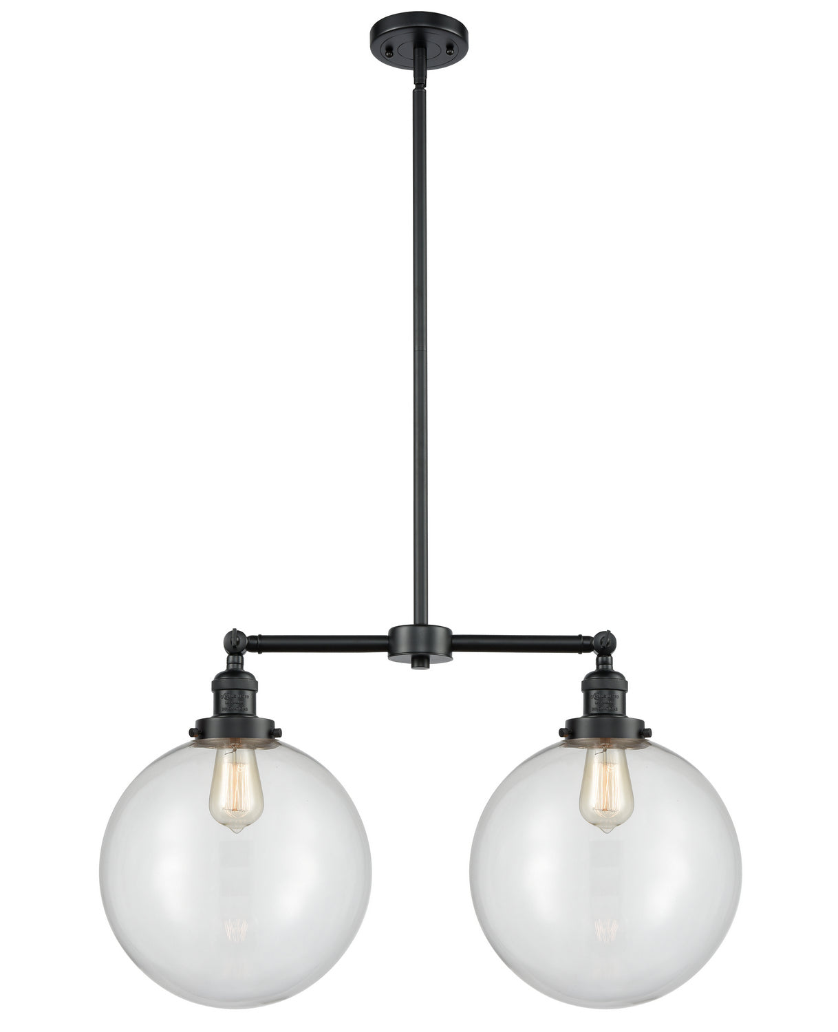 Innovations - 209-OB-G202-12 - Two Light Island Pendant - Franklin Restoration - Oil Rubbed Bronze