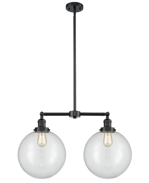 Innovations - 209-OB-G202-12 - Two Light Island Pendant - Franklin Restoration - Oil Rubbed Bronze