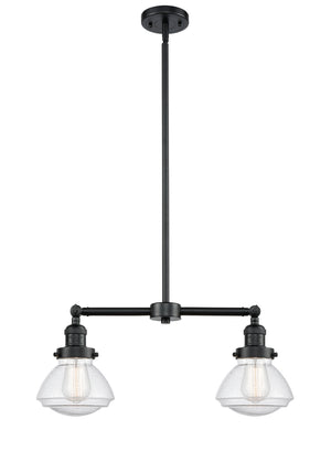 Innovations - 209-OB-G324 - Two Light Island Pendant - Franklin Restoration - Oil Rubbed Bronze