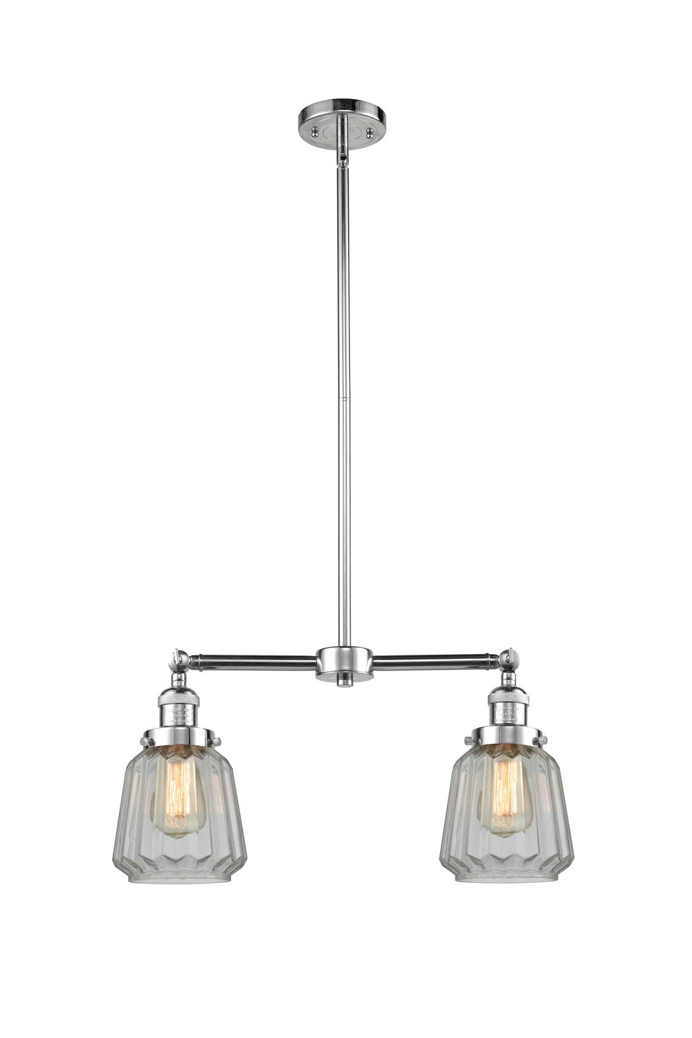 Innovations - 209-PC-G142 - Two Light Island Pendant - Franklin Restoration - Polished Chrome