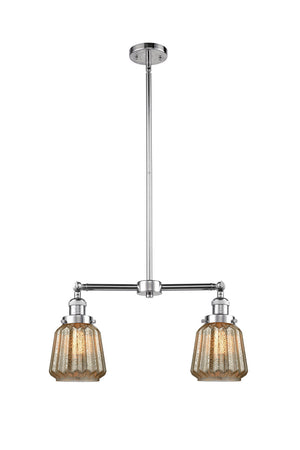 Innovations - 209-PC-G146 - Two Light Island Pendant - Franklin Restoration - Polished Chrome