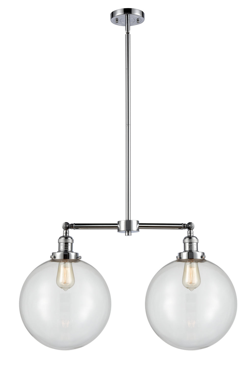 Innovations - 209-PC-G202-12 - Two Light Island Pendant - Franklin Restoration - Polished Chrome