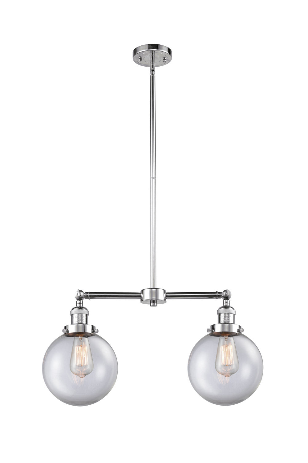 Innovations - 209-PC-G202-8 - Two Light Island Pendant - Franklin Restoration - Polished Chrome