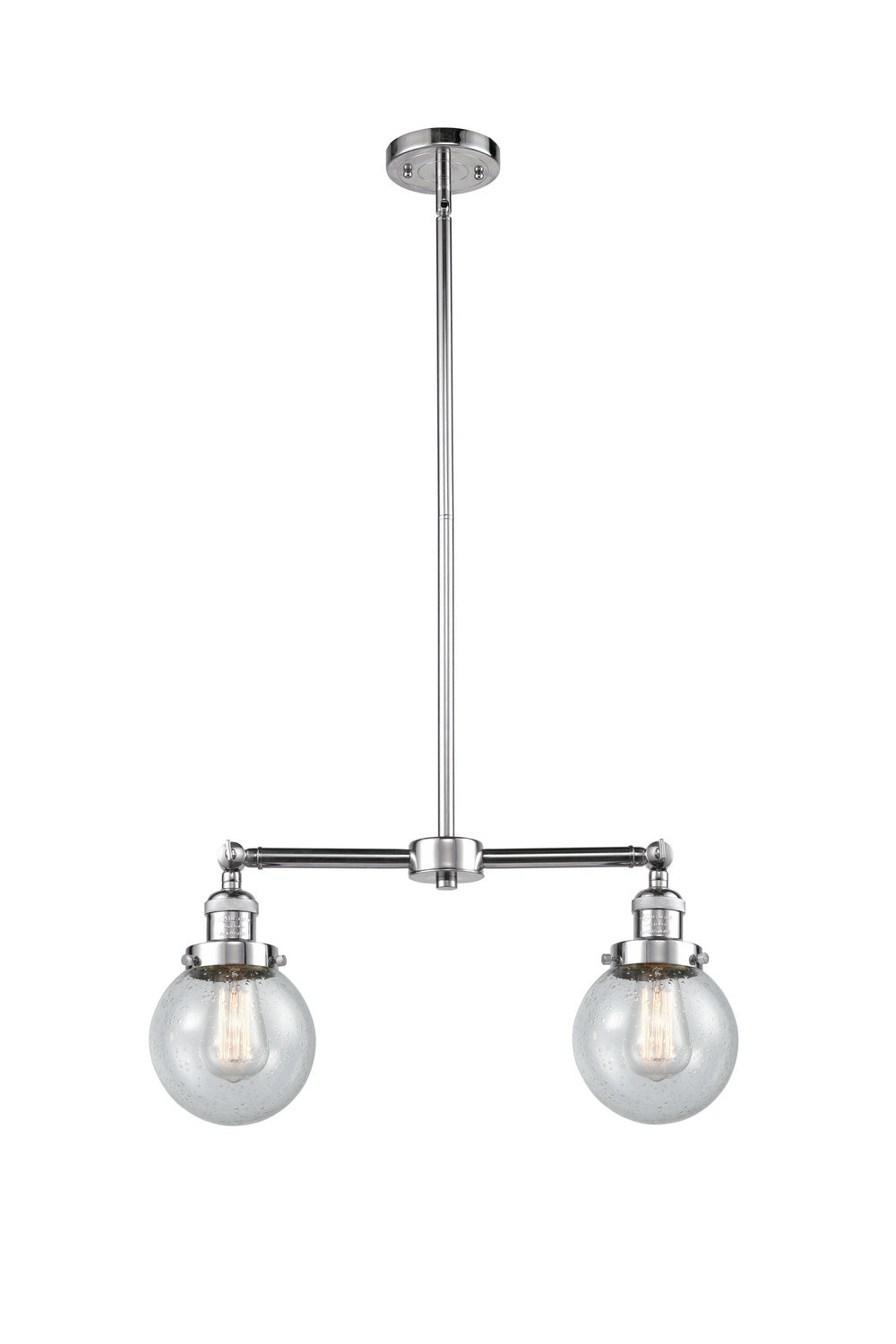 Innovations - 209-PC-G204-6 - Two Light Island Pendant - Franklin Restoration - Polished Chrome