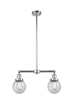 Innovations - 209-PC-G204-6 - Two Light Island Pendant - Franklin Restoration - Polished Chrome