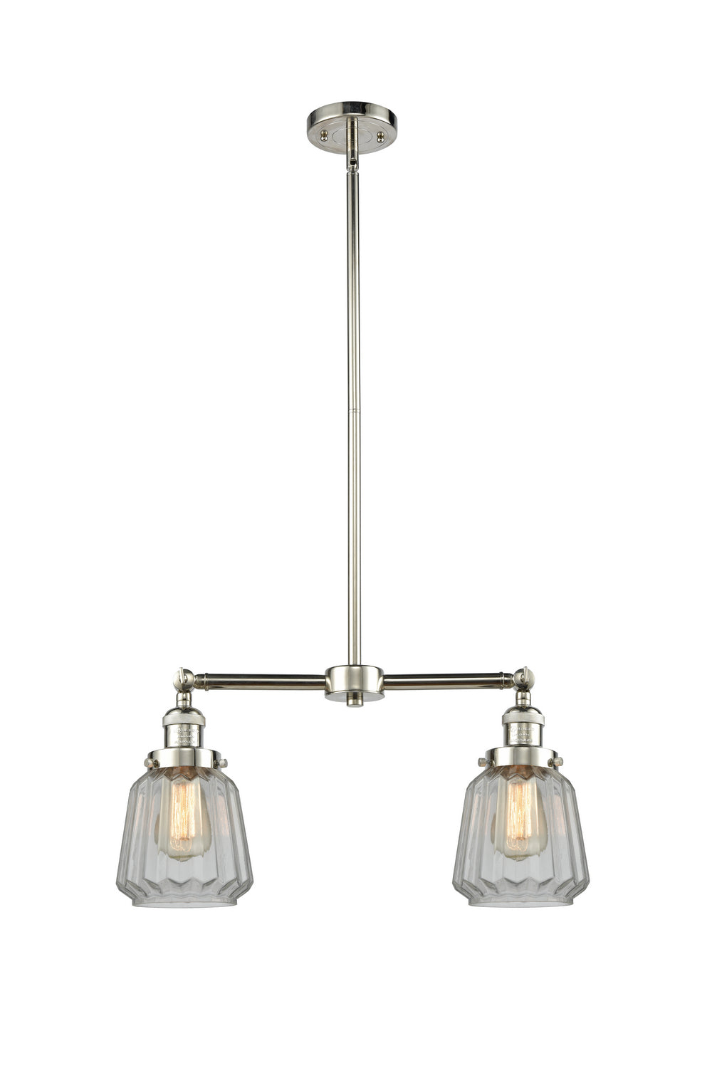 Innovations - 209-PN-G142 - Two Light Island Pendant - Franklin Restoration - Polished Nickel