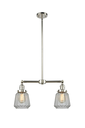 Innovations - 209-PN-G142 - Two Light Island Pendant - Franklin Restoration - Polished Nickel