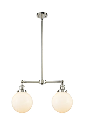 Innovations - 209-PN-G201-8 - Two Light Island Pendant - Franklin Restoration - Polished Nickel