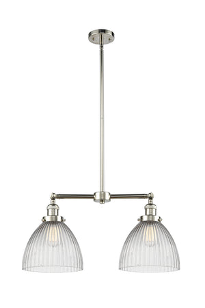 Innovations - 209-PN-G222 - Two Light Island Pendant - Franklin Restoration - Polished Nickel