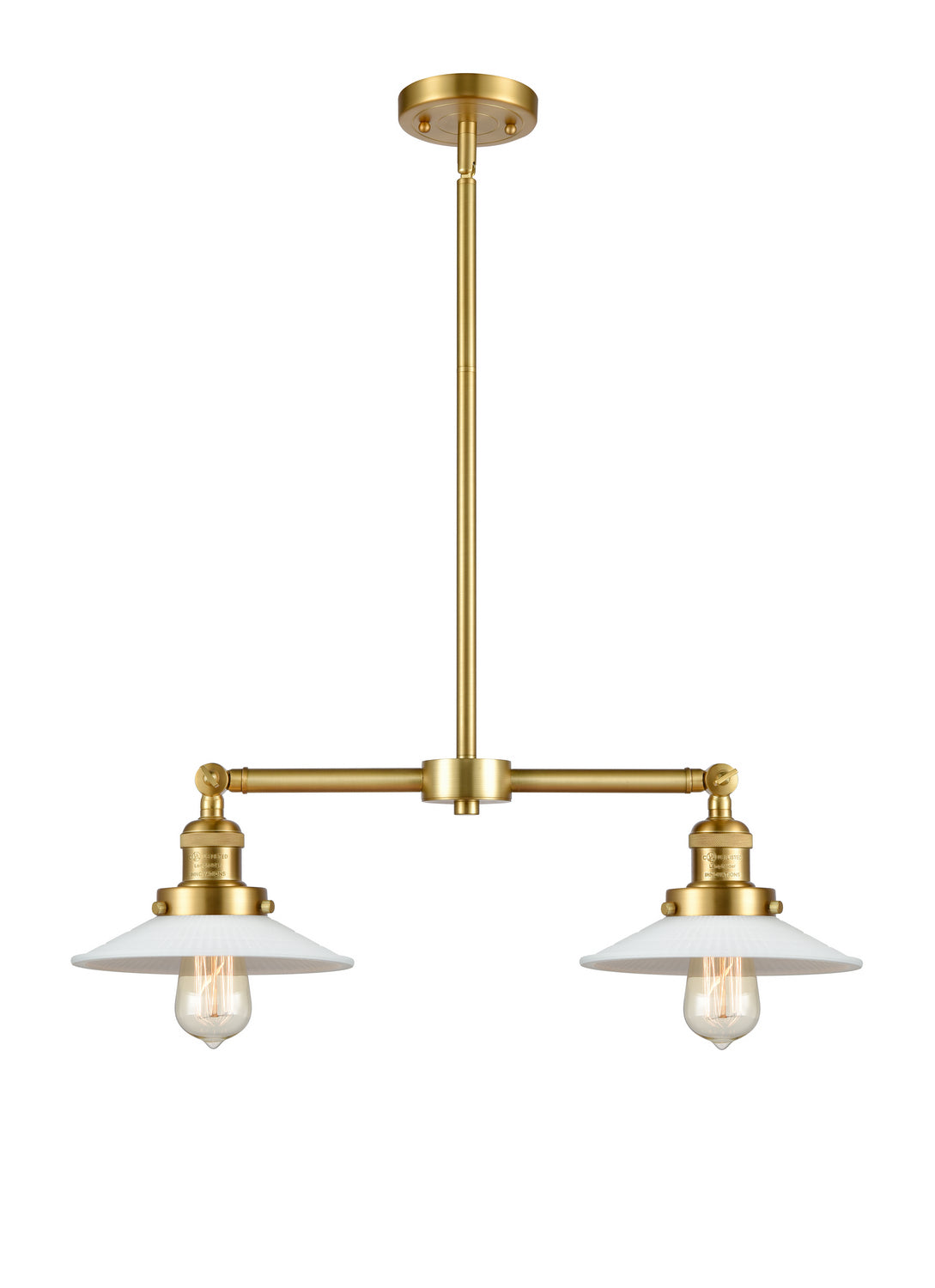 Innovations - 209-SG-G1 - Two Light Island Pendant - Franklin Restoration - Satin Gold