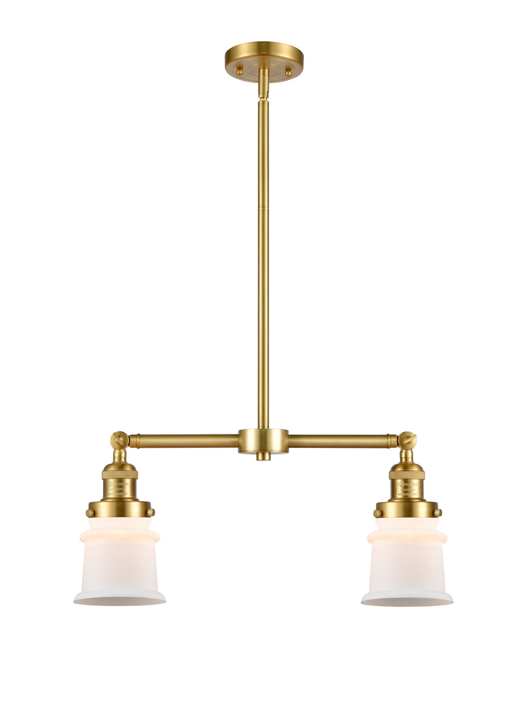 Innovations - 209-SG-G181S - Two Light Island Pendant - Franklin Restoration - Satin Gold