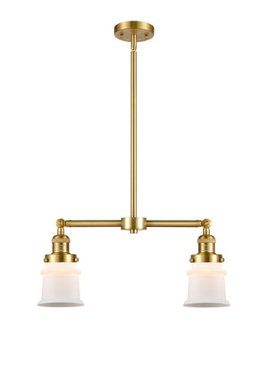 Innovations - 209-SG-G181S - Two Light Island Pendant - Franklin Restoration - Satin Gold